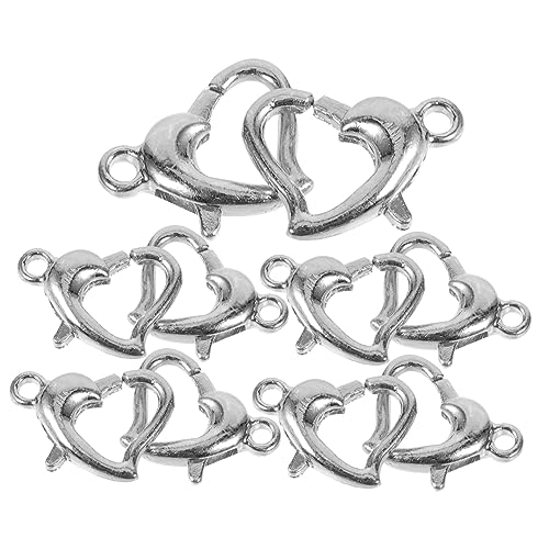 OSALADI 10 Stück Teiliges Schmuckverschluss Herz Karabiner aus Langlebige Diy Verschlüsse für Armbänder und Halsketten Feine Verarbeitung Klassische Farbe Vielseitig für Schmuckherstellung OSALADI 10 Stück Teiliges Schmuckverschluss Herz Karabiner aus Langlebige Diy Verschlüsse für Armbänder und Halsketten Feine Verarbeitung Klassische Farbe Vielseitig für Schmuckherstellung von OSALADI