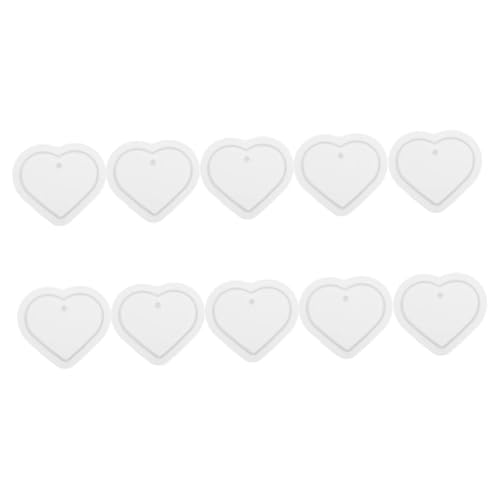 OSALADI 10 Stück Teiliges Silikon Herzform Gießformen für Resin Epoxidharz DIY Schmuckherstellung Herz Anhänger Schlüsselanhänger Basteln Kreative Accessoires OSALADI 10 Stück Teiliges Silikon Herzform Gießformen für Resin Epoxidharz DIY Schmuckherstellung Herz Anhänger Schlüsselanhänger Basteln Kreative Accessoires von OSALADI