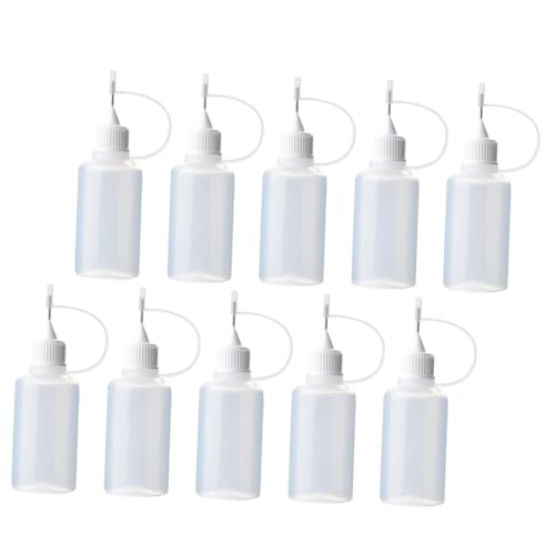 OSALADI 10 Stück Teiliges Squeeze Flaschen mit Nadelspitze Transparente Nadelflaschen aus Hochwertigem Kunststoff Präzise Dosierflaschen für Flüssigkleber Öl und Bastelbedarf Vielseitig OSALADI 10 Stück Teiliges Squeeze Flaschen mit Nadelspitze Transparente Nadelflaschen aus Hochwertigem Kunststoff Präzise Dosierflaschen für Flüssigkleber Öl und Bastelbedarf Vielseitig von OSALADI