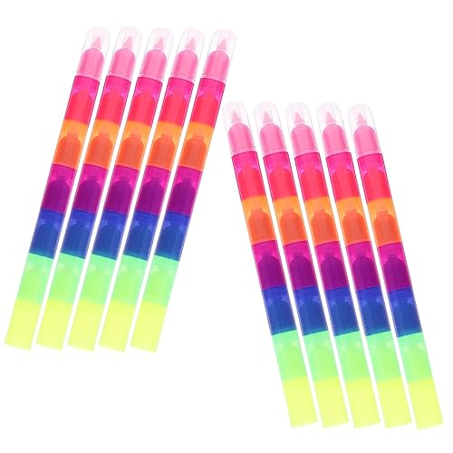 OSALADI 10 Stück Teiliges Stapelbare Mehrfarbige Highlighter Tragbare Fluoreszierende Marker für Schule und Büro für Diy Scrapbooking und Notizen OSALADI 10 Stück Teiliges Stapelbare Mehrfarbige Highlighter Tragbare Fluoreszierende Marker für Schule und Büro für Diy Scrapbooking und Notizen von OSALADI
