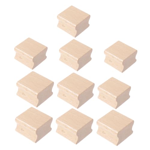 OSALADI 10 Stück Teiliges Stempelholz aus Lackiertem Buchenholz mit Einzigartigem Nut design Leichte Glatte Stempelblöcke für Präzises DIY Scrapbooking und Kreative Bastelprojekte von OSALADI