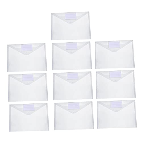 OSALADI 10 Stück Teiliges Transparentes Dokumententaschen Langlebige File Storage Bags Praktische Aufbewahrungstaschen für Dokumente und Testpapiere Klarer Holder für Büro und Schule von OSALADI