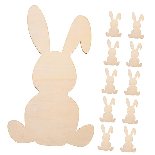 OSALADI 10 Stück Teiliges Unvollendete Holzscheiben Hasenform für Diy Osterdekoration zum Malen und Basteln für Erwachsene Geeignet für Kreative Projekte OSALADI 10 Stück Teiliges Unvollendete Holzscheiben Hasenform für Diy Osterdekoration zum Malen und Basteln für Erwachsene Geeignet für Kreative Projekte von OSALADI