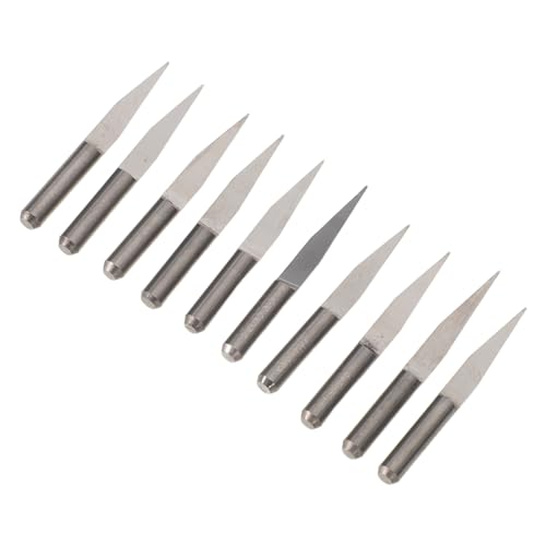 OSALADI 10 Stück Teiliges V führungen Cnc Fräser Set Hartmetall V groove Router Bits Präzise Flache Schneide Verschleißfest Hitzebeständig für Holzgravur DIY Holzschnitzerei und Modellbau von OSALADI
