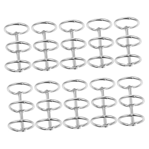 OSALADI 10 Stück Tischkalender-bindering Clipringe Für Papier Ringe Für Karteikarten Ring Für Lose Blätter Flash-karte Klingelt Bindungsringe Binderringe Klein Metall Ring Silver Eisen von OSALADI