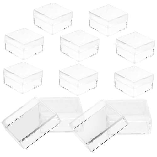 OSALADI 10 Stück Transparente Display Boxen aus Stapelbare Kleine Aufbewahrungsboxen für Sammelobjekte Platzsparend und Dekorativ zur Organisierung von Kleinteilen und Proben von OSALADI
