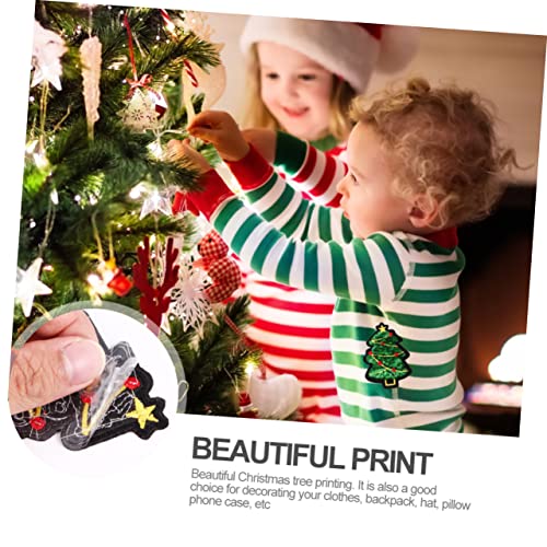 OSALADI 10 Stück Weihnachts Pailletten Aufnäher zum Aufbügeln Bestickte Applikationen mit Filzbasis Langlebige Stoffflicken für Kleidung Reparatur und DIY Weihnachtsdeko von OSALADI