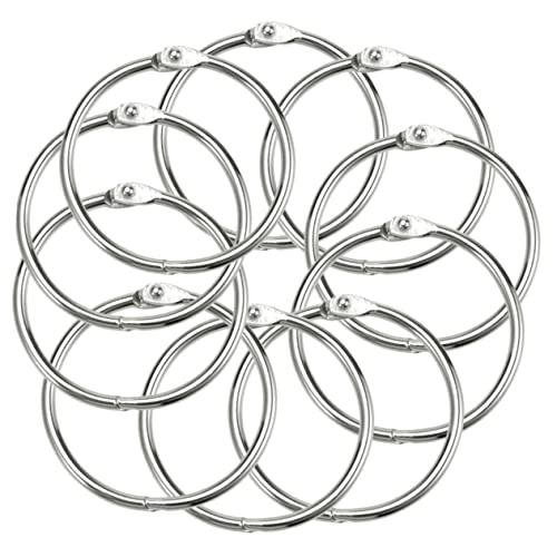 OSALADI 10 Stück Wiederverwendbare Binder Ringe aus Hochwertigem Innendurchmesser für Scrapbooking Karteikarten und Lose Robust und Langlebig von OSALADI