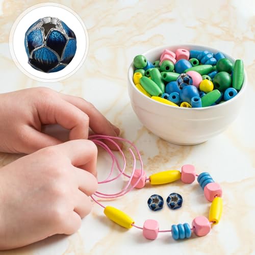 OSALADI 10 Stück dekorative Perlen Lotusperlen Schmuck Herstellung Metallperlen Perlen Metall Spacer Perlen Perlendekor Kupfer Sky-blue von OSALADI