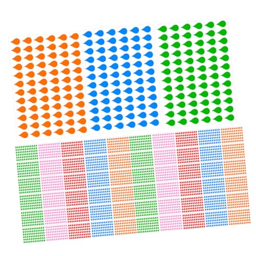 OSALADI 100 Blatt Bunte Indexaufkleber Schreibbare Wassertröpfchen-form Haftetiketten für Planer Notizbücher DIY Scrapbook Dekoration mit Beschreibbarer Oberfläche für Organisation und von OSALADI