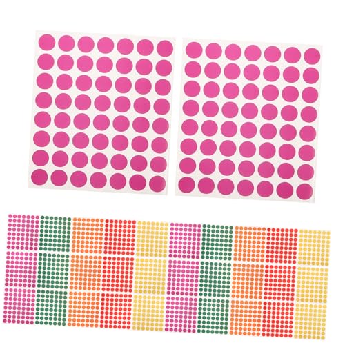 OSALADI 100 Blatt Bunte Runde Aufkleber Selbstklebende Kleine Punktetiketten für Geschenkverpackung Handgemachte Bastelarbeiten Umschlagversiegelung Beschriftung und Organisation von OSALADI