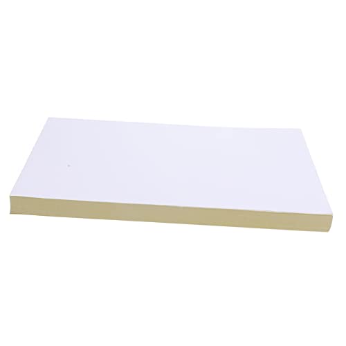 OSALADI 100 Blatt Druckpapieretiketten Pads Versandetiketten glänzend Aufkleberpapier druckbar leere Aufkleber zum Drucken selbstklebendes Etikettenpapier Weiß von OSALADI