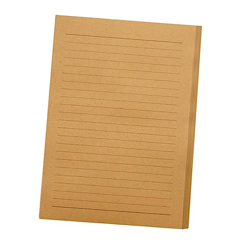 OSALADI 100 Blatt Vintage Kraftbriefpapier Dickes und Langlebiges Papier für Notizen und Briefe Bürobedarf Kreative Bastelprojekte von OSALADI
