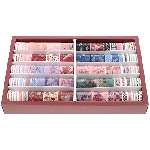 OSALADI 100 Rollen Hand Account Klebebänder Bunte Diy Tagebuch Dekorationen Dekorative Masking Tapes für Scrapbooking Planer und Kreative Projekte Box von OSALADI