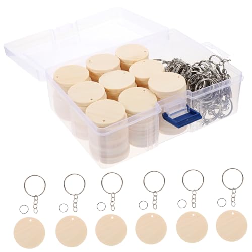 OSALADI 100 Sätze Teiliges Holzanhänger zum Bemalen Runde Beschreibbare Holzschlüsselringe für DIY Handwerk Multifunktionale Schlüsselanhänger für Schlüssel Taschen Rucksäcke OSALADI 100 Sätze Teiliges Holzanhänger zum Bemalen Runde Beschreibbare Holzschlüsselringe für DIY Handwerk Multifunktionale Schlüsselanhänger für Schlüssel Taschen Rucksäcke von OSALADI