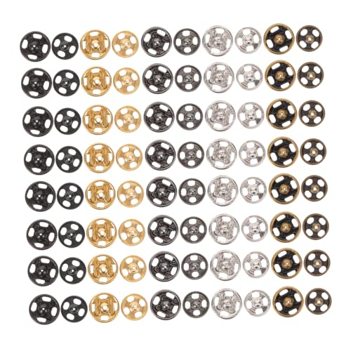 OSALADI 100 Satz Metall Druckknöpfe zum Annähen Mini Kupfer Snap Fasteners in Silber Gold Schwarz für Kleidung Verdeckte Knöpfe für Jeans Jacken Hosen Reparatur OSALADI 100 Satz Metall Druckknöpfe zum Annähen Mini Kupfer Snap Fasteners in Silber Gold Schwarz für Kleidung Verdeckte Knöpfe für Jeans Jacken Hosen Reparatur von OSALADI