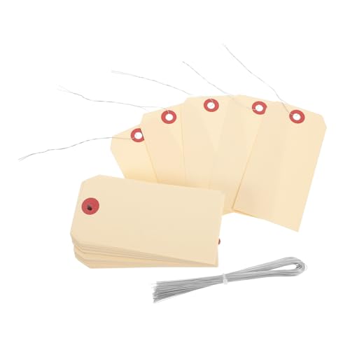 OSALADI 100 Stck. Versandetiketten mit Draht Stabile Blanko Verpackungsanhänger für Pakete und Versand Vielseitig Beschreibbare Manila Preisschilder Leichte und Feste Packtags OSALADI 100 Stck. Versandetiketten mit Draht Stabile Blanko Verpackungsanhänger für Pakete und Versand Vielseitig Beschreibbare Manila Preisschilder Leichte und Feste Packtags von OSALADI