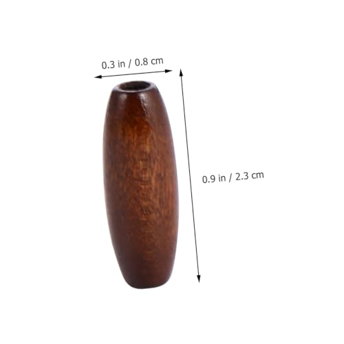 OSALADI 100 Stück Abstandsperlen aus Holz Handwerksherstellung Abstandsperlen mit Kunst Makramee-Perlen Basteln Bastelperlen selber machen Mantelknöpfe Holzperlen Coffee von OSALADI