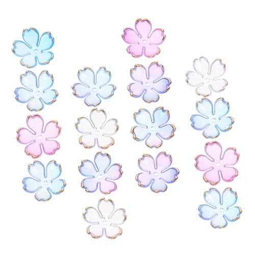 OSALADI 100 Stück Acryl Kirschblüten Spacer Perlen mit Blütenblättern Mini Abstandshalter mit Farbverlauf Blau Gold Durchlochtes Design für Schmuckherstellung Armbänder Halsketten DIY OSALADI 100 Stück Acryl Kirschblüten Spacer Perlen mit Blütenblättern Mini Abstandshalter mit Farbverlauf Blau Gold Durchlochtes Design für Schmuckherstellung Armbänder Halsketten DIY von OSALADI