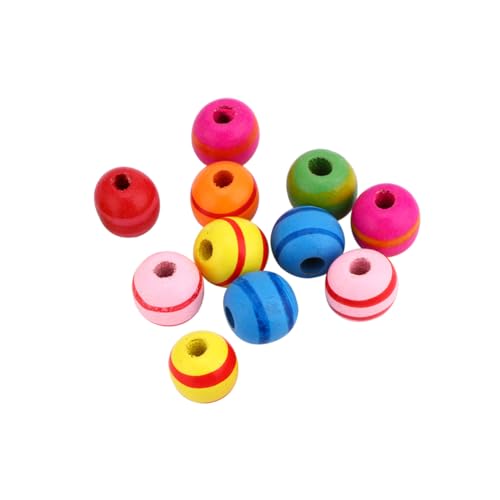 OSALADI 100 Stück Bunte Holzperlen DIY Bastelperlen für Auffädeln von Schmuck Armbändern und Kreativen Bastelprojekten OSALADI 100 Stück Bunte Holzperlen DIY Bastelperlen für Auffädeln von Schmuck Armbändern und Kreativen Bastelprojekten von OSALADI
