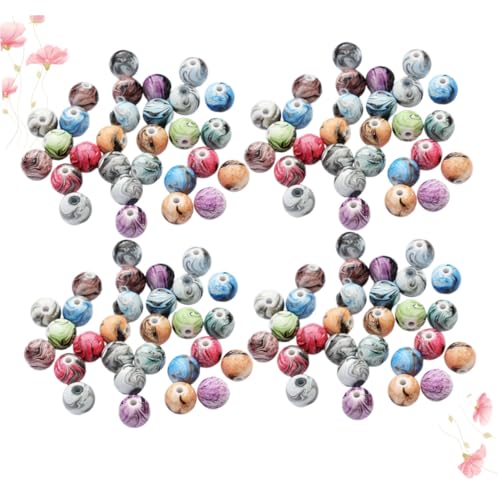 OSALADI 100 Stück Bunte Resinperlen für Schmuckherstellung Runde Ink Painting Perlen als Spacer für Halsketten und Armbänder DIY Bastelset für Kreative Schmuckaccessoires OSALADI 100 Stück Bunte Resinperlen für Schmuckherstellung Runde Ink Painting Perlen als Spacer für Halsketten und Armbänder DIY Bastelset für Kreative Schmuckaccessoires von OSALADI