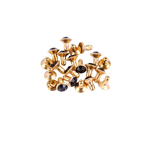 OSALADI 100 Stück Bunte Strasssteine für Diy Schmuckherstellung Farbige Diamant Nieten Goldrand für Kleidung Taschen und Kreative Bastelprojekte von OSALADI