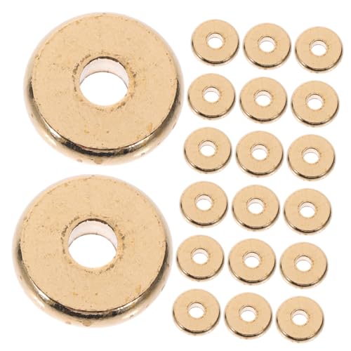 OSALADI 100 Stück DIY Bastelperlen Kupfer Runde Flachperlen für Schmuckherstellung Hochwertige Spacer Beads für Armbänder und Anhänger Schmuckzubehör OSALADI 100 Stück DIY Bastelperlen Kupfer Runde Flachperlen für Schmuckherstellung Hochwertige Spacer Beads für Armbänder und Anhänger Schmuckzubehör von OSALADI