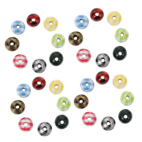 OSALADI 100 Stück DIY Holzperlen Bunte Spacer Beads für Schmuckherstellung Basteln und Kreative Dekorationen Hochwertige Holzperlen ohne Farbverblassung von OSALADI