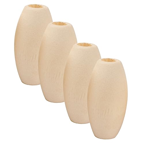 OSALADI 100 Stück DIY Holzperlen Naturfarbe Bastelmaterialien für Schmuckherstellung Perlen zum Auffädeln für Armbänder und Dekorationen von OSALADI