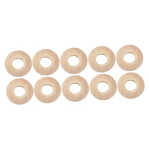 OSALADI 100 Stück DIY Holzperlen Naturfarbe Bastelmaterialien für Schmuckherstellung Schmuckzubehör für Armbänder und Vieles Mehr von OSALADI