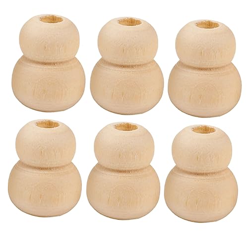 OSALADI 100 Stück DIY Holzperlen Naturfarbene Bastelperlen für Schmuckherstellung Holzperlen für Armbänder und Dekoration Handarbeiten und von OSALADI