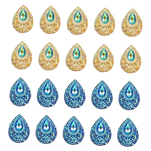 OSALADI 100 Stück DIY Strasssteine Wasserfallform Flach Harz zum Aufnähen für Bekleidung Tanzkleider Handwerk Gelb Blau OSALADI 100 Stück DIY Strasssteine Wasserfallform Flach Harz zum Aufnähen für Bekleidung Tanzkleider Handwerk Gelb Blau von OSALADI