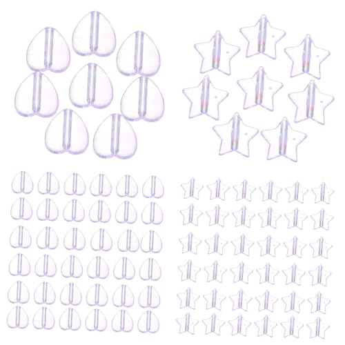 OSALADI 100 Stück Diy Acrylperlen für Schmuckherstellung Transparente Stern und Herzformen für Armbänder und Kreative Bastelprojekte OSALADI 100 Stück Diy Acrylperlen für Schmuckherstellung Transparente Stern und Herzformen für Armbänder und Kreative Bastelprojekte von OSALADI