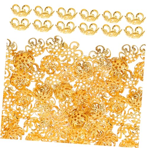 OSALADI 100 Stück Diy Blumenperlen Kappen für Schmuckherstellung Metallperlen für Armbänder und Bastelprojekte Langlebig und Leicht für Kreative Designs von OSALADI