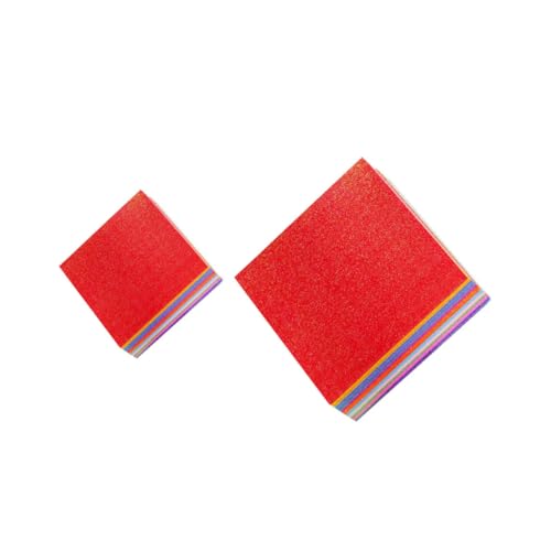 OSALADI 100 Stück Doppelseitiges Origami Papier Glitzerndes Bastelpapier Farben Quadratisch für Diy Handwerksprojekte und Kinderaktivitäten von OSALADI