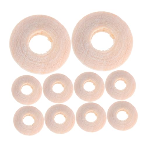 OSALADI 100 Stück Flache Runde Holzperlen mit Großem Naturbelassen als Lose Rondelle Spacer Beads für DIY Schmuck Halskette Armband Bastelprojekte OSALADI 100 Stück Flache Runde Holzperlen mit Großem Naturbelassen als Lose Rondelle Spacer Beads für DIY Schmuck Halskette Armband Bastelprojekte von OSALADI