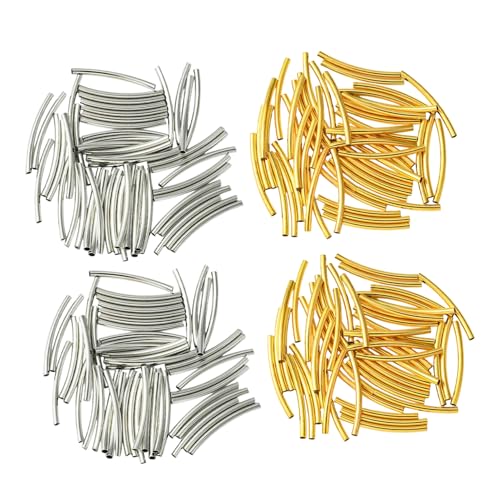 OSALADI 100 Stück Gebogene Kupfer röhrenperlen Lang Metall perlen für Schmuckherstellung Spacer Perlen für Armbänder Fußkettchen Halsketten Ohrringe DIY Schmuckzubehör OSALADI 100 Stück Gebogene Kupfer röhrenperlen Lang Metall perlen für Schmuckherstellung Spacer Perlen für Armbänder Fußkettchen Halsketten Ohrringe DIY Schmuckzubehör von OSALADI