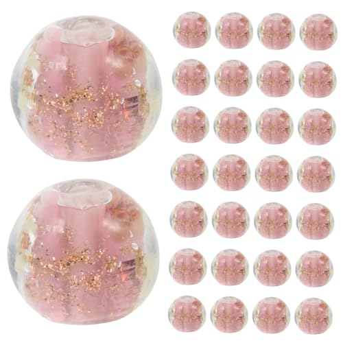 OSALADI 100 Stück Glasperlen Luminous Runde Glasperlen für Diy Schmuck zum Auffädeln von Armbändern und Glatte Hautfreundliche Oberflächen für Handwerksprojekte von OSALADI