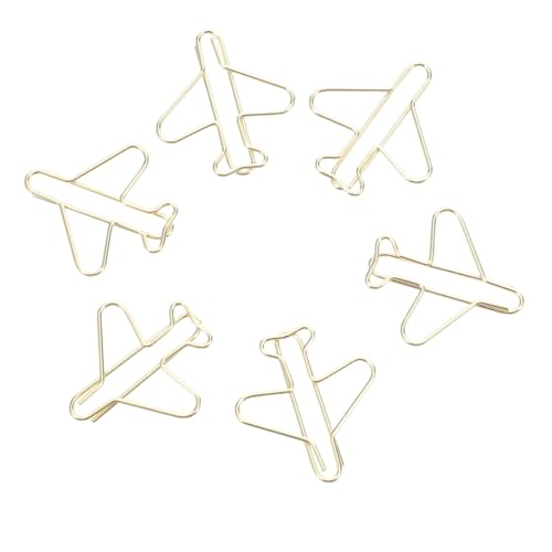 OSALADI 100 Stück Goldene Büroklammern Flugzeugform Kleine Dekorative Metallclips Robuste Elektrobeschichtete Organizer für Büro Schule und Hochzeit Praktisch und Tragbar Lustige OSALADI 100 Stück Goldene Büroklammern Flugzeugform Kleine Dekorative Metallclips Robuste Elektrobeschichtete Organizer für Büro Schule und Hochzeit Praktisch und Tragbar Lustige von OSALADI