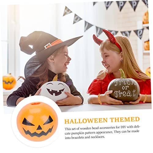 OSALADI 100 Stück Halloween Holzperlen mit Kürbisgesicht DIY Schmuckanhänger Festival Dekoration Holzperlen für Basteln und Halloween Schmuck Deko Zubehör OSALADI 100 Stück Halloween Holzperlen mit Kürbisgesicht DIY Schmuckanhänger Festival Dekoration Holzperlen für Basteln und Halloween Schmuck Deko Zubehör von OSALADI