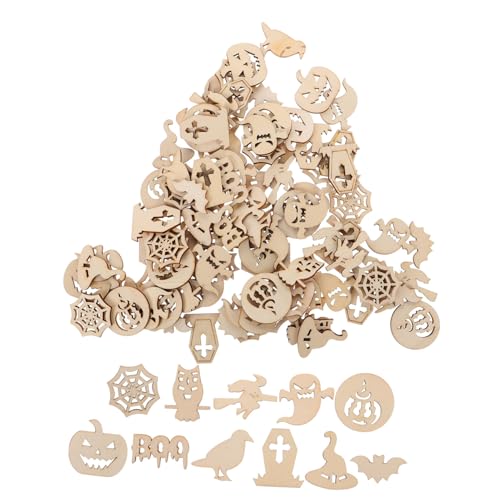 OSALADI 100 Stück Halloween Holzscheiben DIY Bastelset Langlebige Holzstücke zum Bemalen Kreative Grusel Deko für Halloween Party und Innenräume Sichere Holzchips für Handarbeiten OSALADI 100 Stück Halloween Holzscheiben DIY Bastelset Langlebige Holzstücke zum Bemalen Kreative Grusel Deko für Halloween Party und Innenräume Sichere Holzchips für Handarbeiten von OSALADI