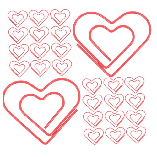 OSALADI 100 Stück Herz Papierklammern Rot Metall Liebe Motiv Büroklammern Klein Für Journale Scrapbooking DIY Kreative Geschenke Organizer OSALADI 100 Stück Herz Papierklammern Rot Metall Liebe Motiv Büroklammern Klein Für Journale Scrapbooking DIY Kreative Geschenke Organizer von OSALADI