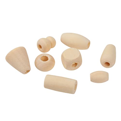 OSALADI 100 Stück Holzperlen DIY Bastelperlen Holzfarbe Lose Perlen für Schmuckherstellung und Handwerksprojekte für Armbänder und Wohnaccessoires von OSALADI