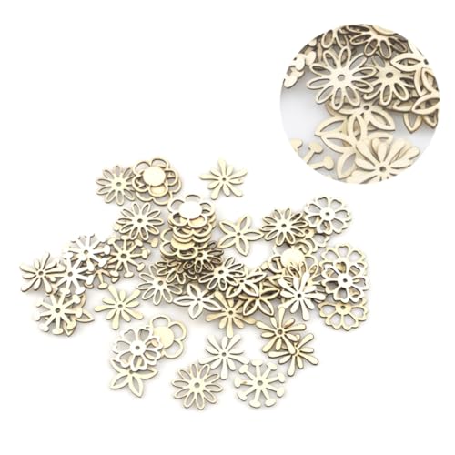 OSALADI 100 Stück Holzscheiben Blumenform für DIY Basteln Kreativität Holzornamente Scrapbooking Dekoration Holzstücke Handarbeit Zubehör OSALADI 100 Stück Holzscheiben Blumenform für DIY Basteln Kreativität Holzornamente Scrapbooking Dekoration Holzstücke Handarbeit Zubehör von OSALADI