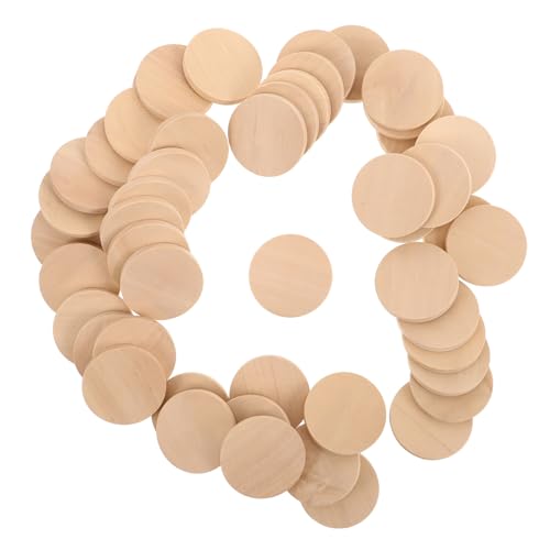 OSALADI 100 Stück Holzsockel Miniatursockel Puppenständer Puppensockel Puppensockel Runder Sockel Mini Puppen Displaysockel Kreisförmiger Sockel Miniatur Puppensockel Beiges Holz von OSALADI