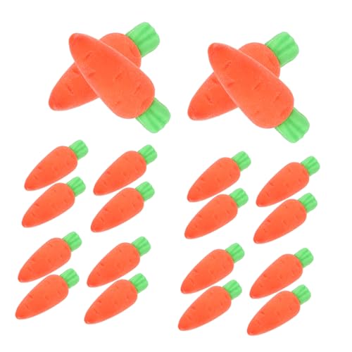 OSALADI 100 Stück Karottenkautschuk Student Accessoire Tragbare Miniatur-radiergummis Süße Radiergummis Masse Spaß Radiergummis Für Studenten Bulk Radiergummi Zum Lernen Tpr Orange von OSALADI