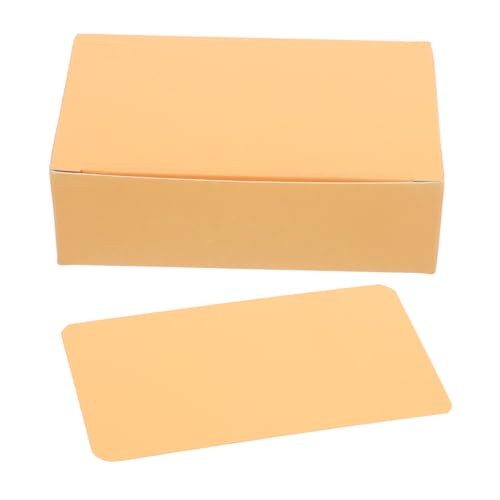 OSALADI 100 Stück Karteikarten Blanko Papier Karten Mit Abgerundeten Ecken Für Vokabel Lernen Notizen Und Visitenkarten Box Orange von OSALADI