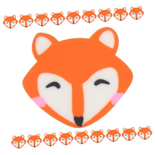 OSALADI 100 Stück Kleiner Fuchs-radiergummi Fuchs-schulmaterial Partygeschenke Fallen Kleine Radiergummis Tierischer Radiergummi Waldpartybevorzugungen Orange von OSALADI