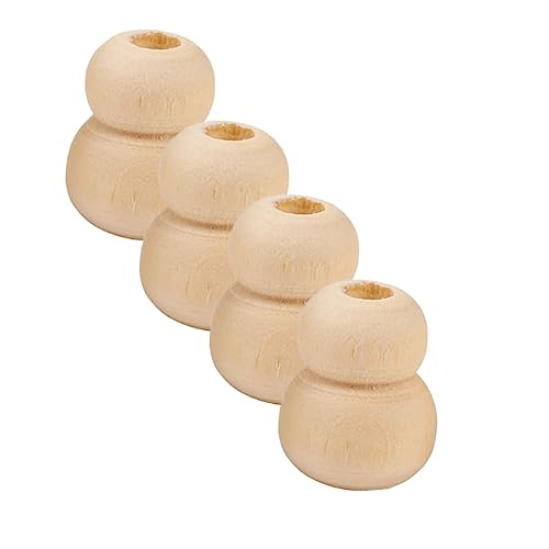 OSALADI 100 Stück Kreative Diy Holzperlen Naturfarbe Handgemachte Perlen für Schmuckherstellung Bastelprojekte und Dekoration für Armbänder und von OSALADI