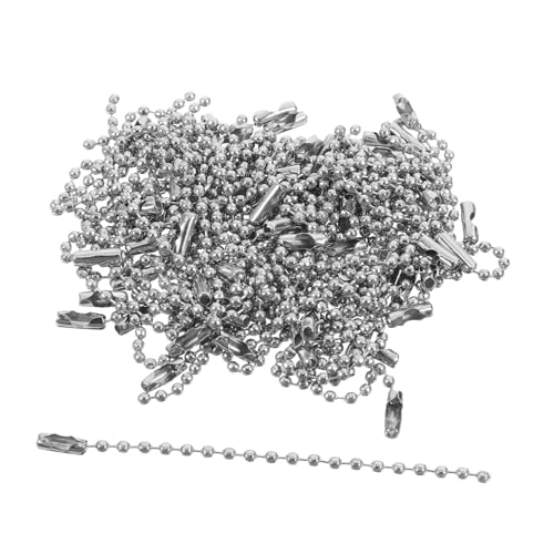 OSALADI 100 Stück Kugelkette Schlüsselanhänger DIY Schlüsselanhänger Zubehör Kugel Perlenkette Zubehör zur Herstellung von Metallschmuck Hundetagkette Eisen Silver OSALADI 100 Stück Kugelkette Schlüsselanhänger DIY Schlüsselanhänger Zubehör Kugel Perlenkette Zubehör zur Herstellung von Metallschmuck Hundetagkette Eisen Silver von OSALADI
